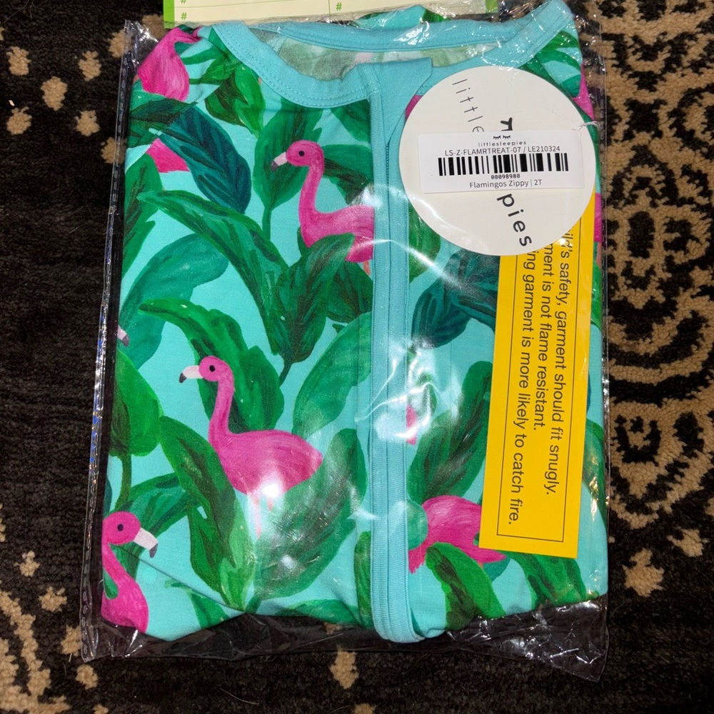 Little Sleepies NIB Flamingos 2T Zippy